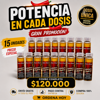 Cinco Polvos Potencializador Estimulador 20ml (Kit de 15 Unidades)